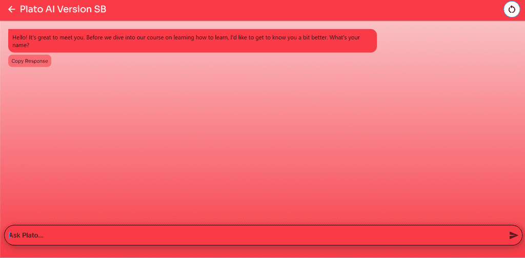 Plato AI Chat Interface